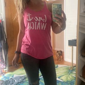 Pink nautical theme “bae watch” tank